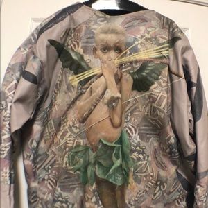 Wearable Art Hand painted leather coat by SIDLAUSKAS
